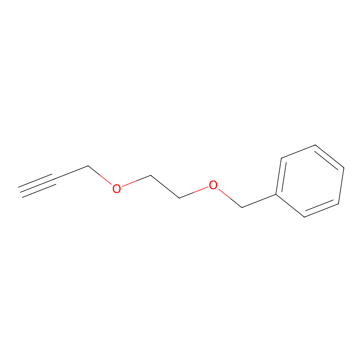 (2-Prop-2-ynyloxyethoxymethyl)benzene molecular structure, CAS 219716-49-1