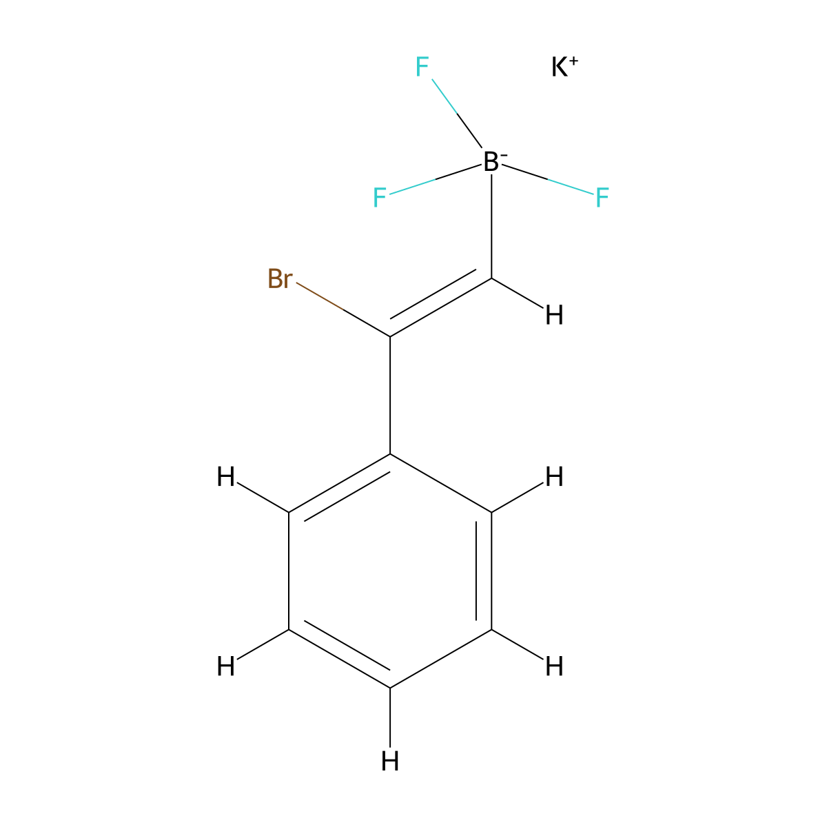 Potassium (2-bromo-2-phenylvinyl)trifluoroborate molecular structure, CAS 219718-89-5
