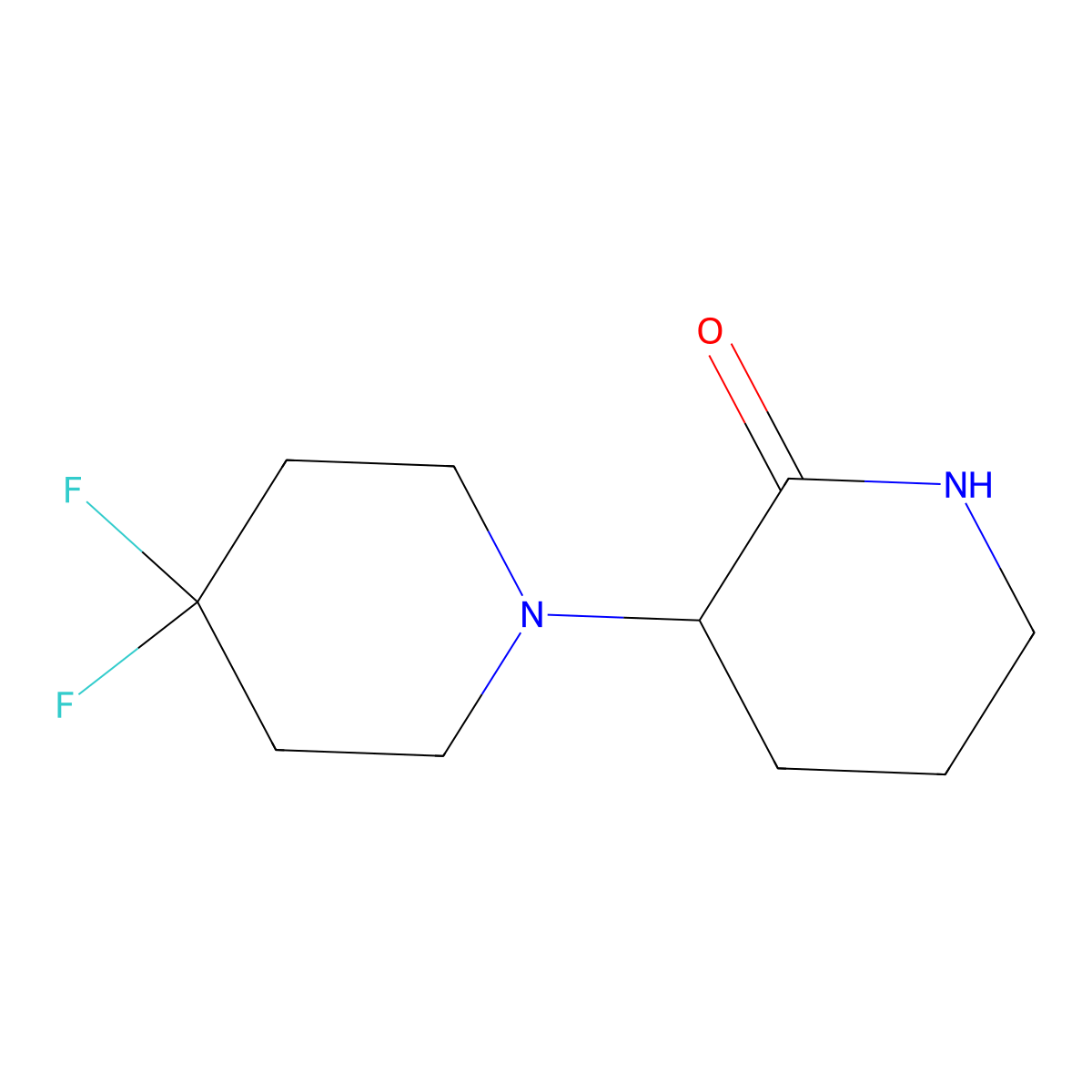 4,4-Difluoro-[1,3'-bipiperidine]-2'-one molecular structure, CAS 2197224-07-8