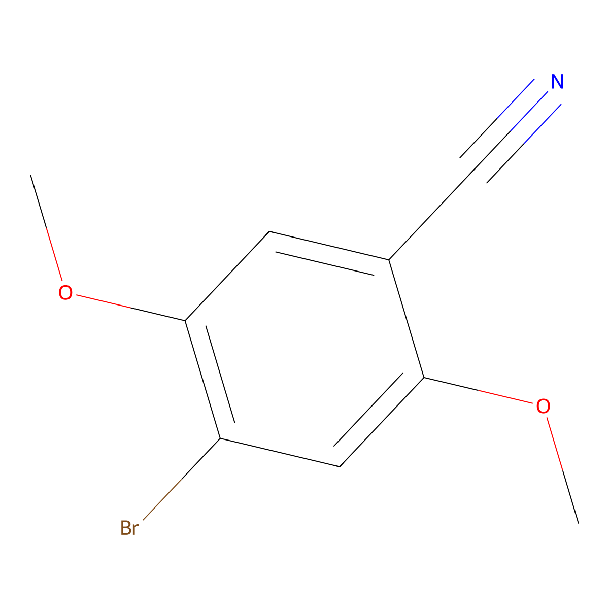 4-Bromo-2,5-dimethoxybenzonitrile molecular structure, CAS 219726-64-4