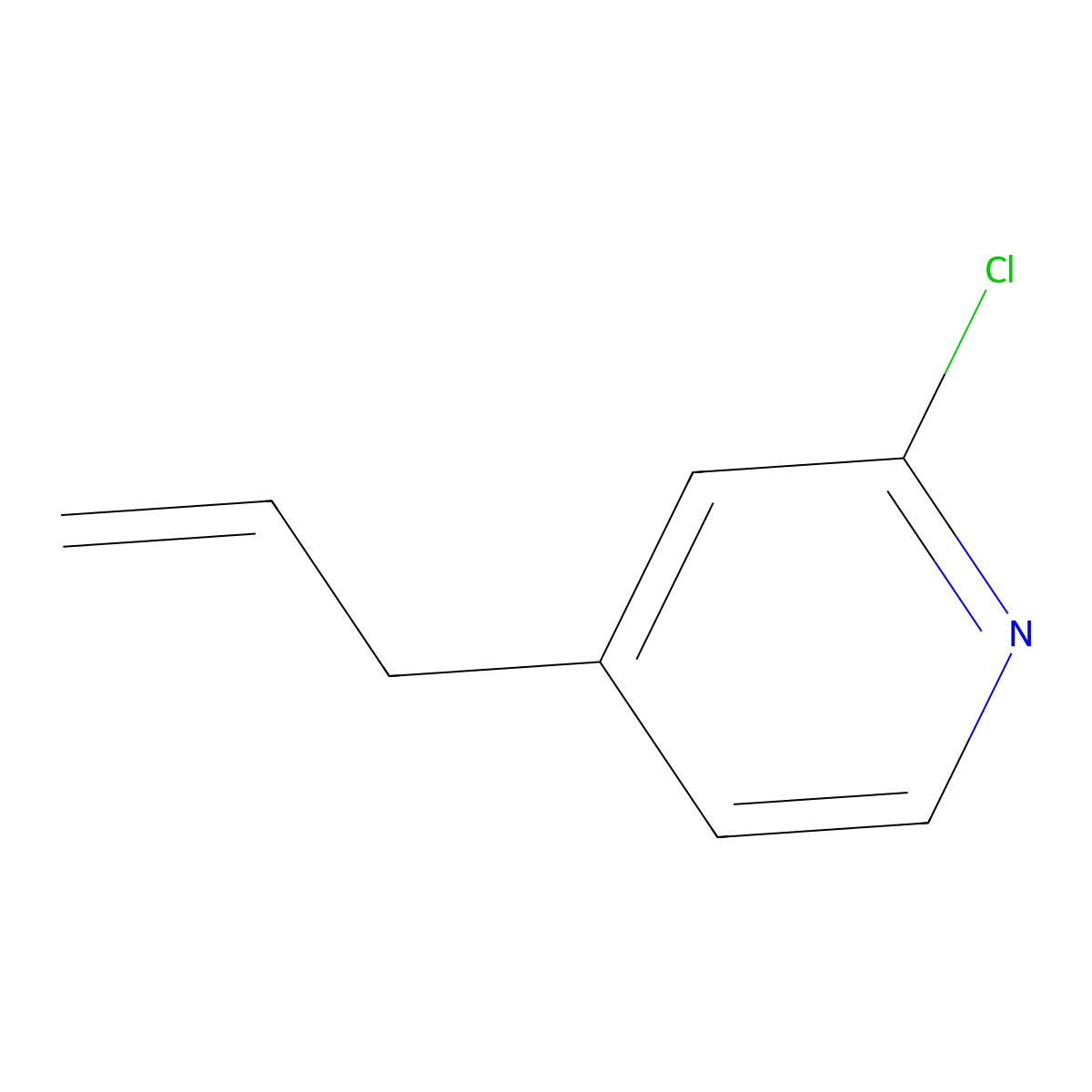 4-Allyl-2-chloropyridine molecular structure, CAS 219727-28-3