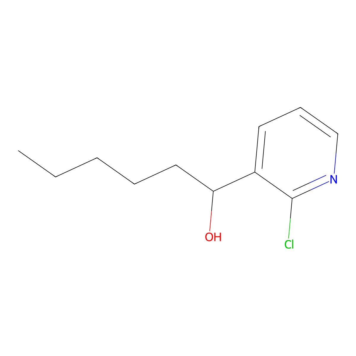 1-(2-Chloropyridin-3-yl)hexan-1-ol molecular structure, CAS 219727-32-9