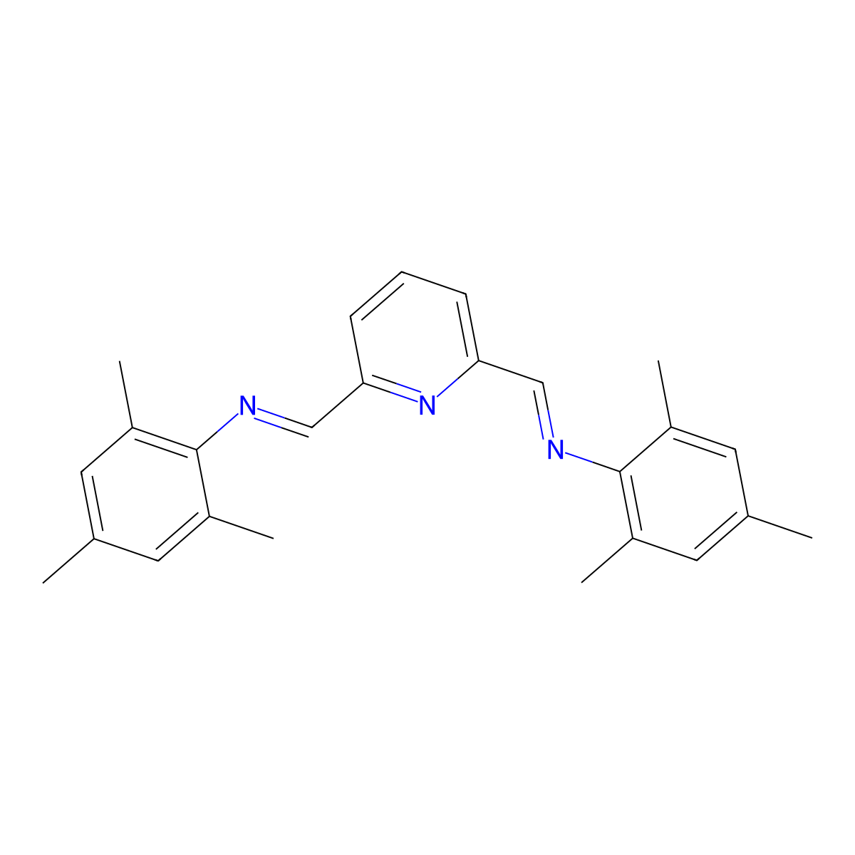 2,6-Bis(2,4,6-trimethylphenyliminomethyl)pyridine molecular structure, CAS 219729-70-1