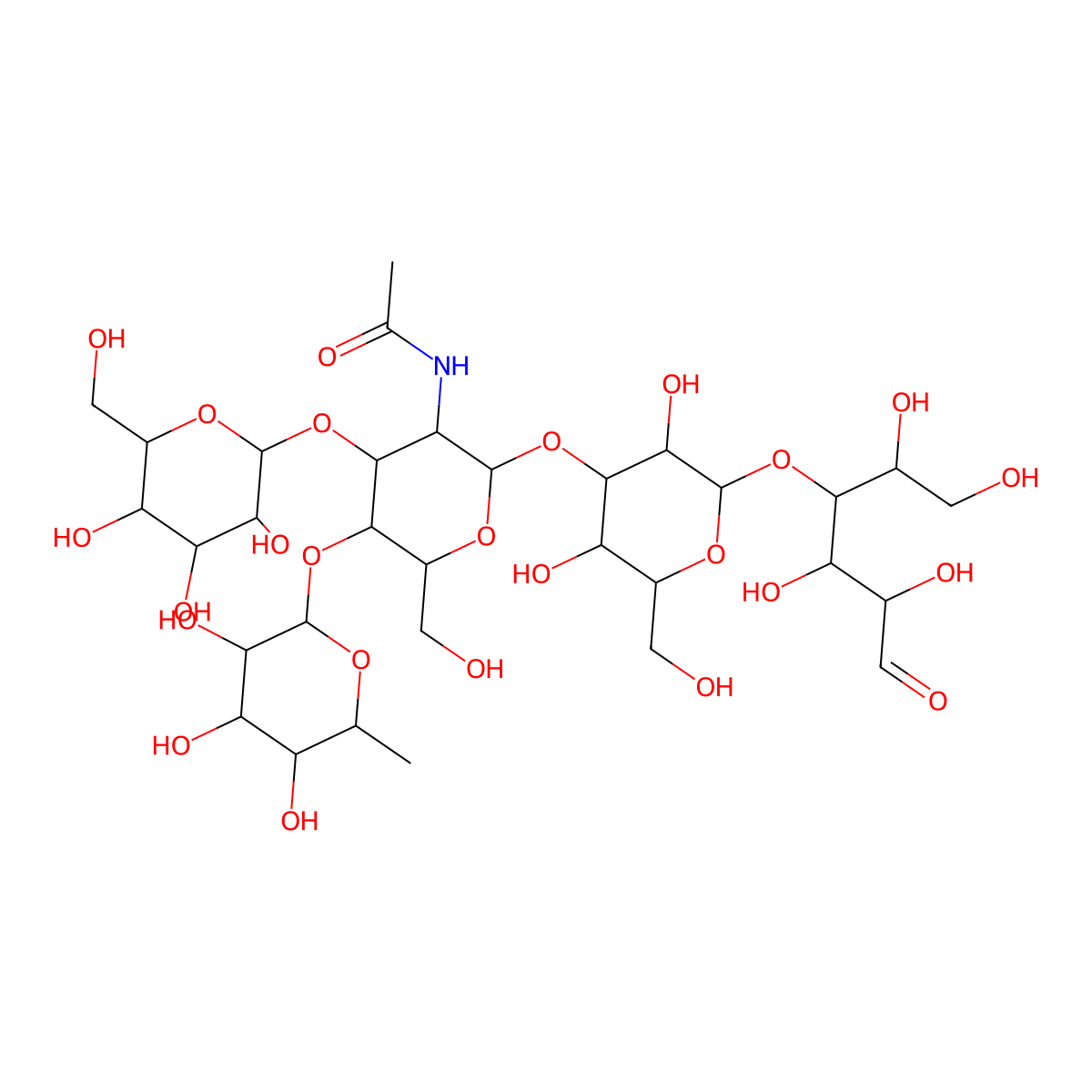 lacto-N-fucopentaose II molecular structure, CAS 21973-23-9