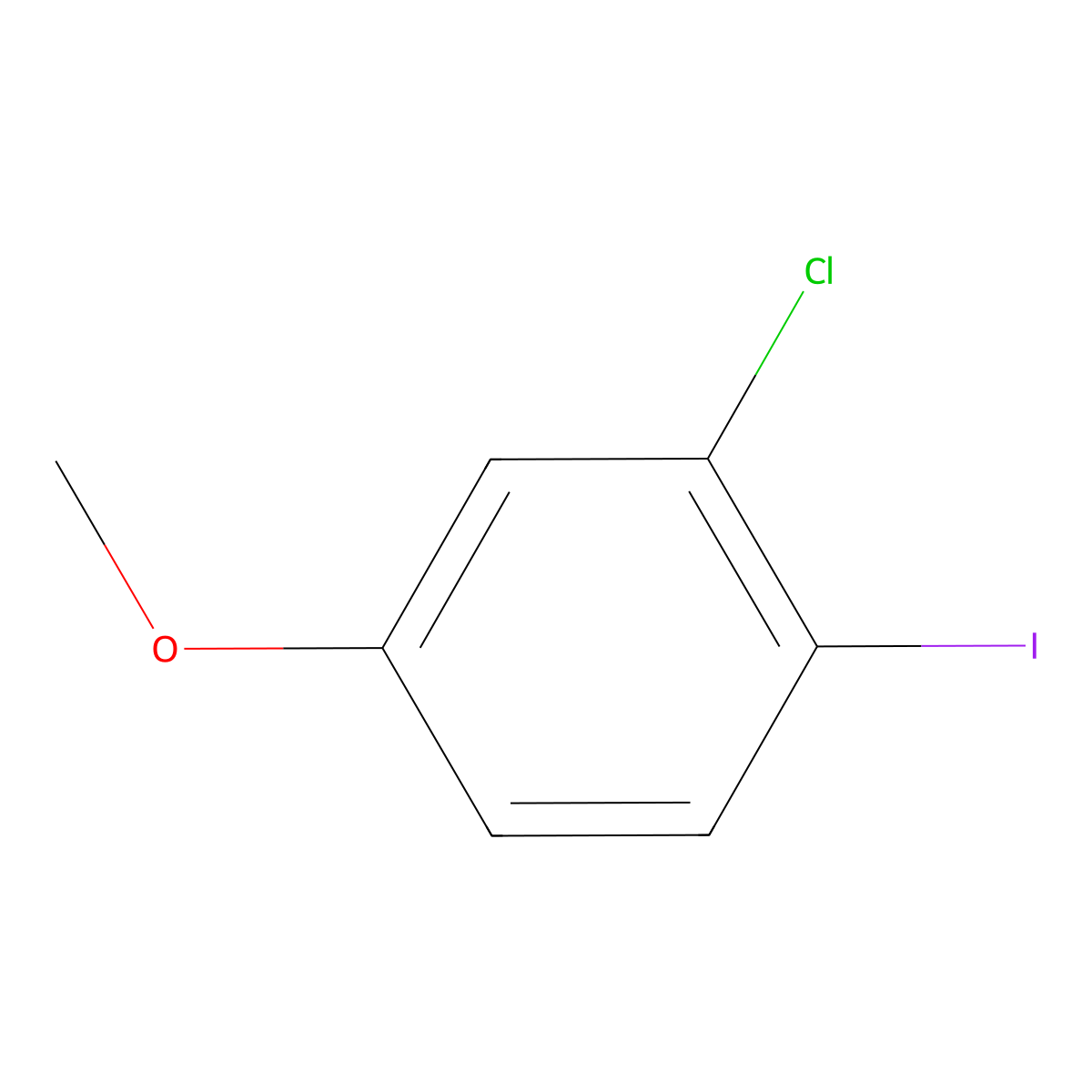 2-Chloro-1-iodo-4-methoxybenzene molecular structure, CAS 219735-98-5