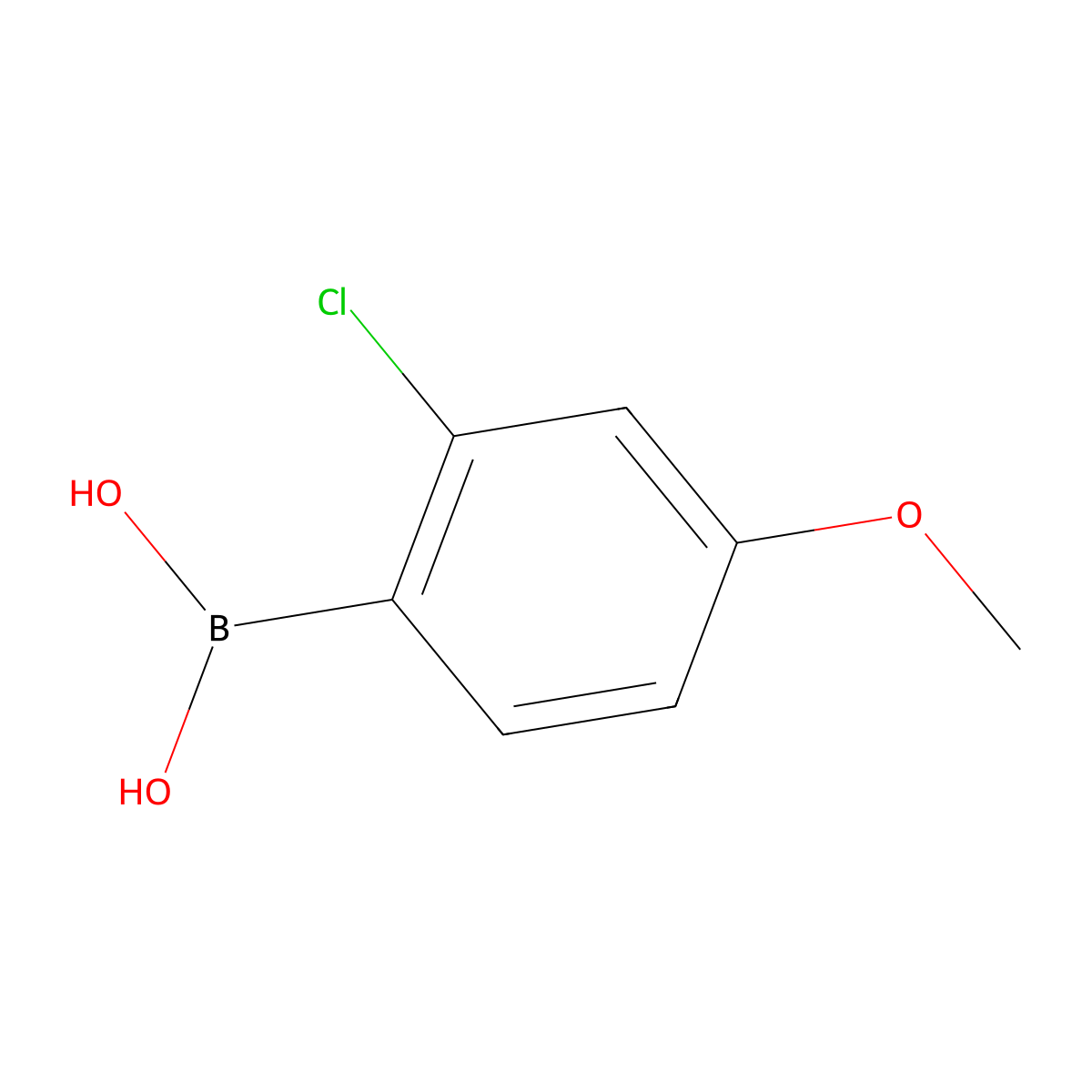 2-Chloro-4-methoxybenzeneboronic acid molecular structure, CAS 219735-99-6