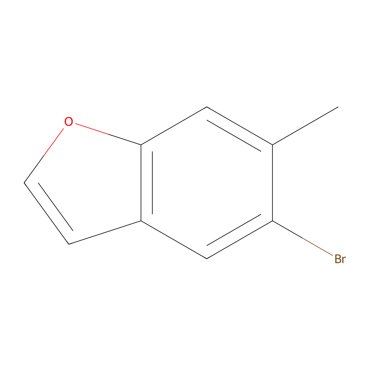 5-Bromo-6-methylbenzofuran molecular structure, CAS 219736-06-8