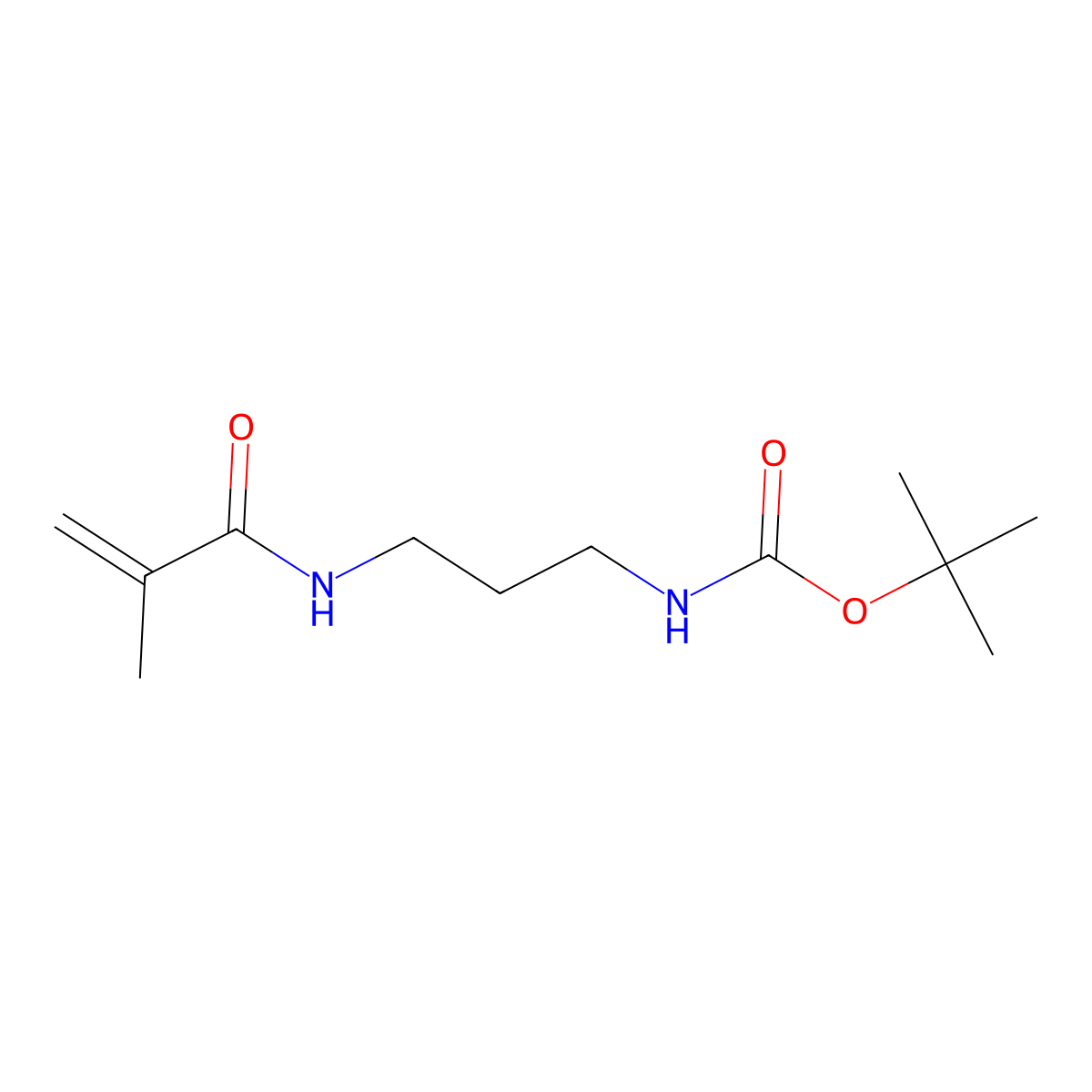 tert-Butyl (3-methacrylamidopropyl)carbamate molecular structure, CAS 219739-79-4