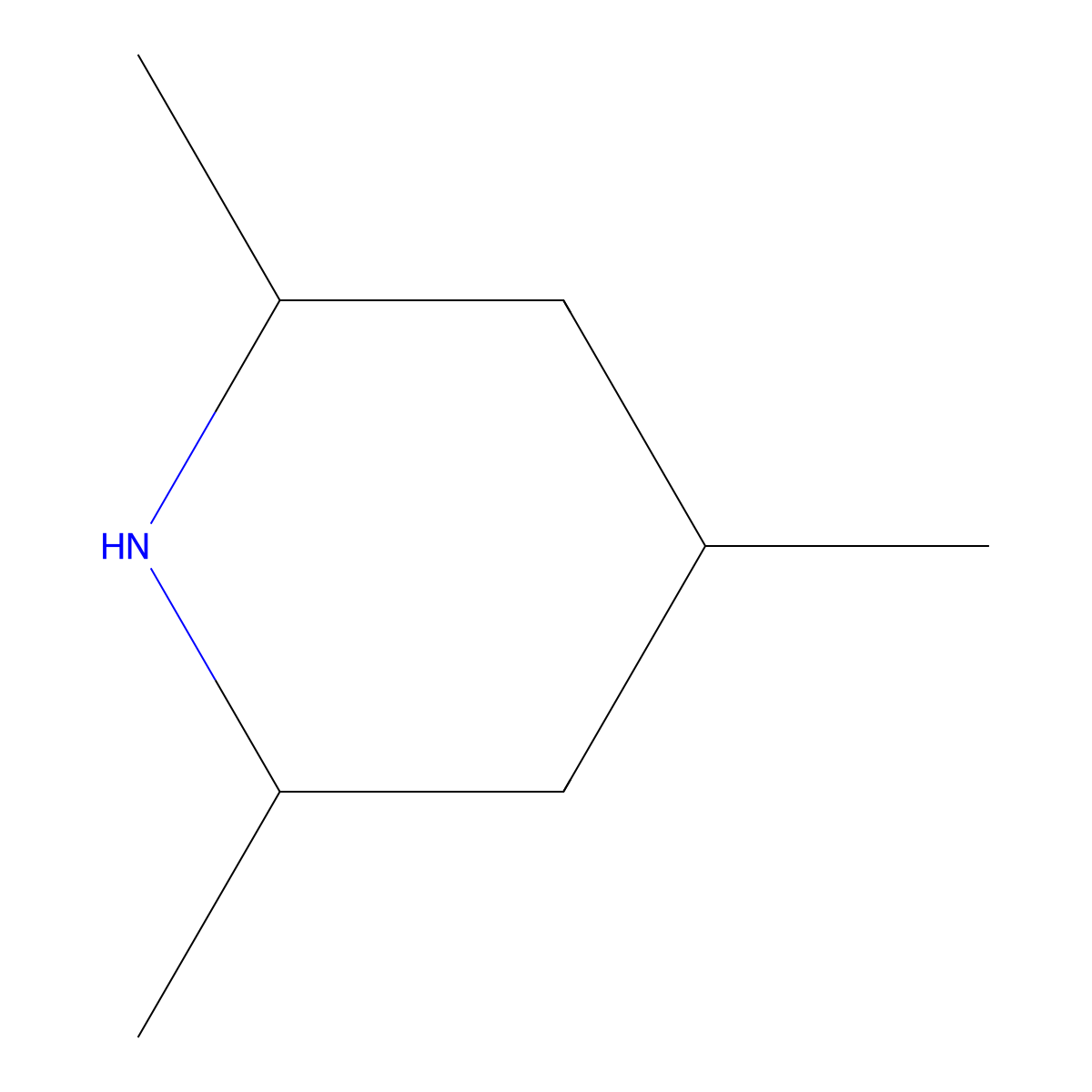 2,4,6-Trimethylpiperidine molecular structure, CAS 21974-48-1