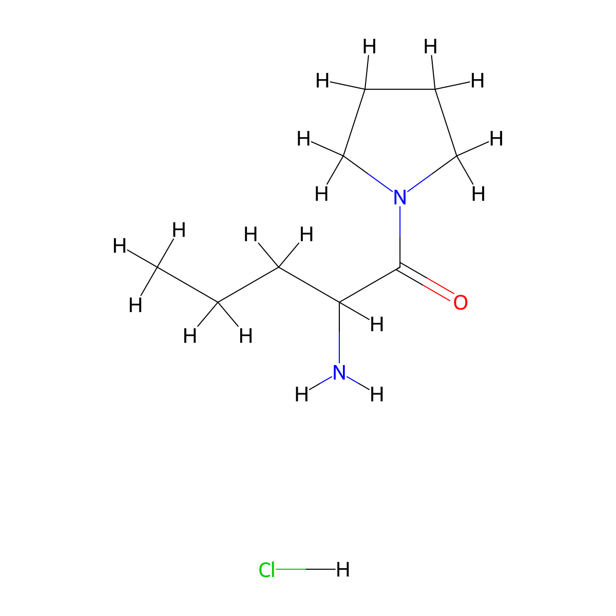 [1-(Pyrrolidin-1-ylcarbonyl)butyl]amine hydrochloride molecular structure, CAS 2197408-50-5