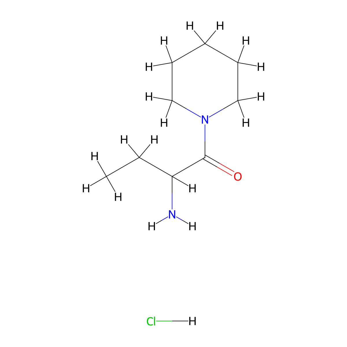 2-Amino-1-(piperidin-1-yl)butan-1-one hydrochloride molecular structure, CAS 2197409-26-8