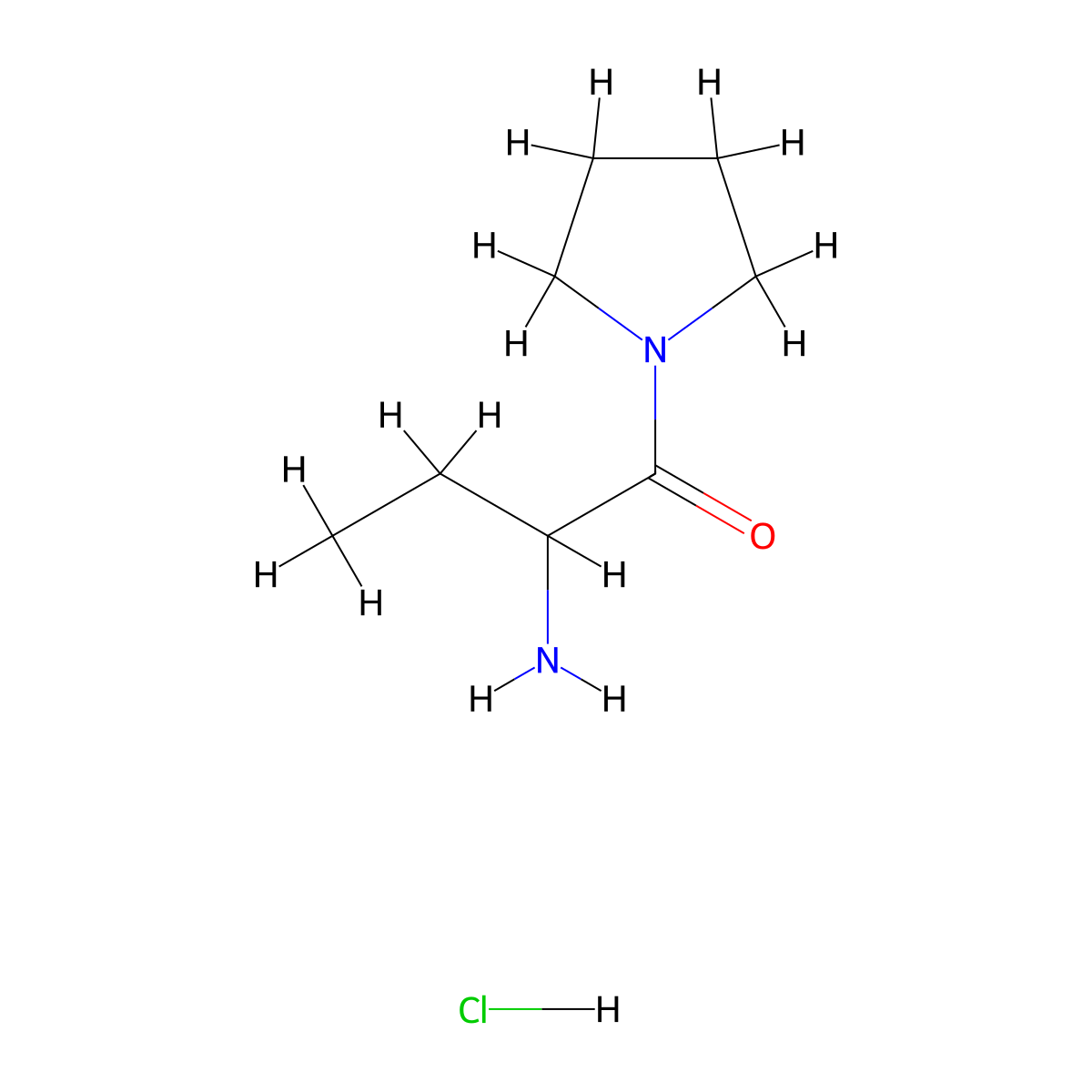 [1-(Pyrrolidin-1-ylcarbonyl)propyl]amine hydrochloride molecular structure, CAS 2197422-38-9