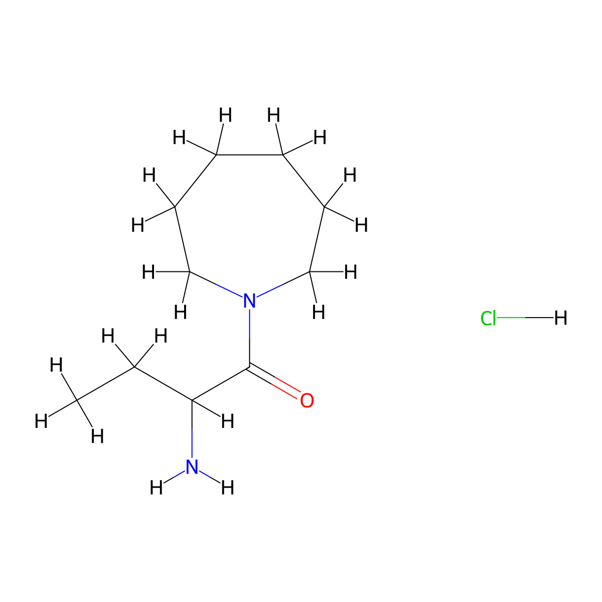 [1-(Azepan-1-ylcarbonyl)propyl]amine hydrochloride molecular structure, CAS 2197422-40-3