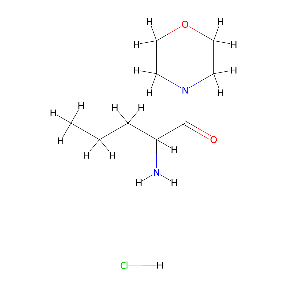 [1-(Morpholin-4-ylcarbonyl)butyl]amine hydrochloride molecular structure, CAS 2197422-41-4