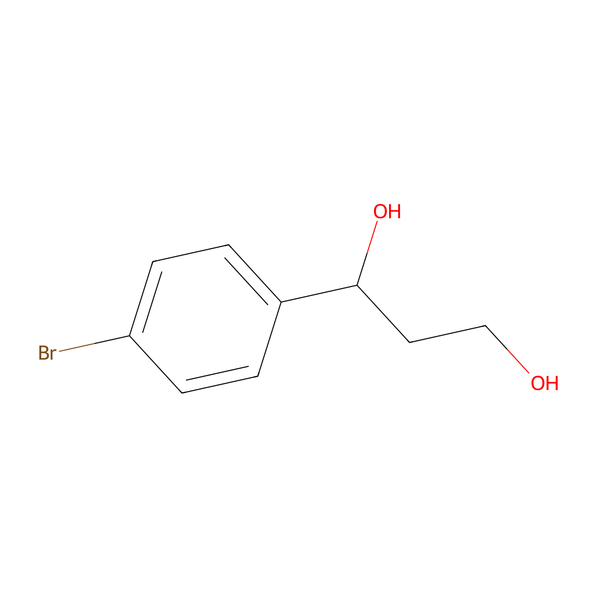 1-(4-Bromophenyl)-1,3-propanediol molecular structure, CAS 219745-18-3