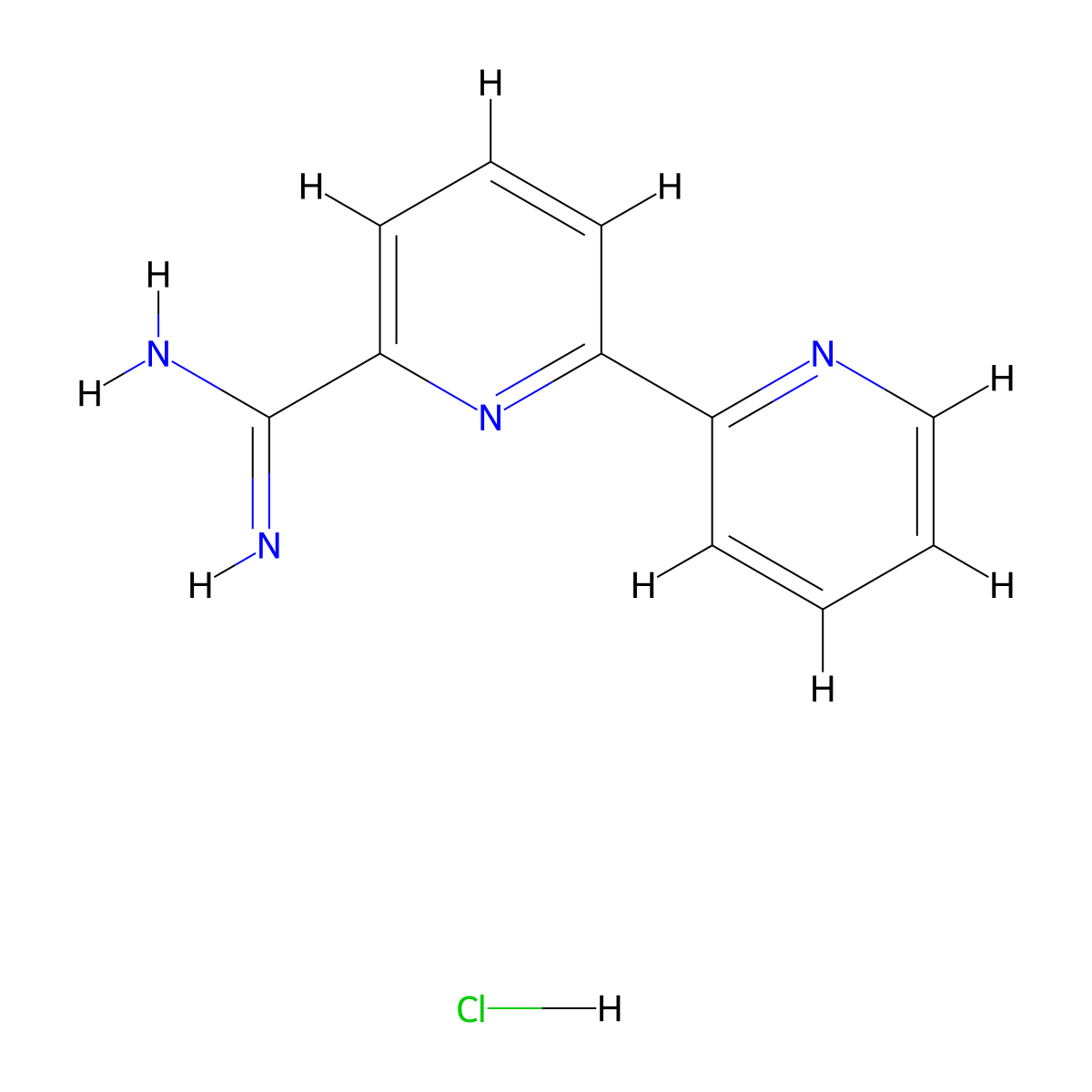 [2,2'-Bipyridine]-6-carboximidamide hydrochloride molecular structure, CAS 219745-75-2