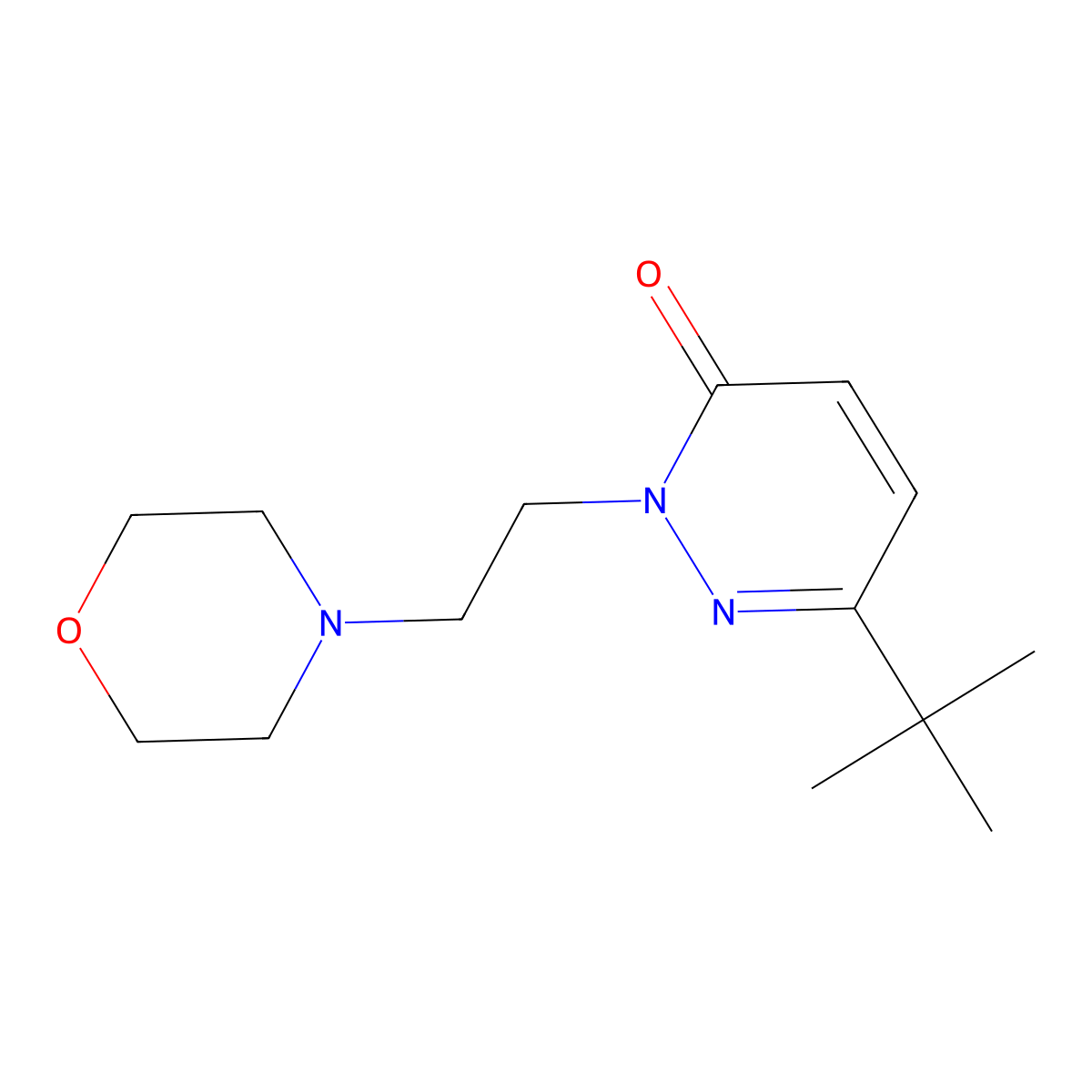 6-Tert-butyl-2-[2-(morpholin-4-yl)ethyl]-2,3-dihydropyridazin-3-one molecular structure, CAS 2197454-18-3
