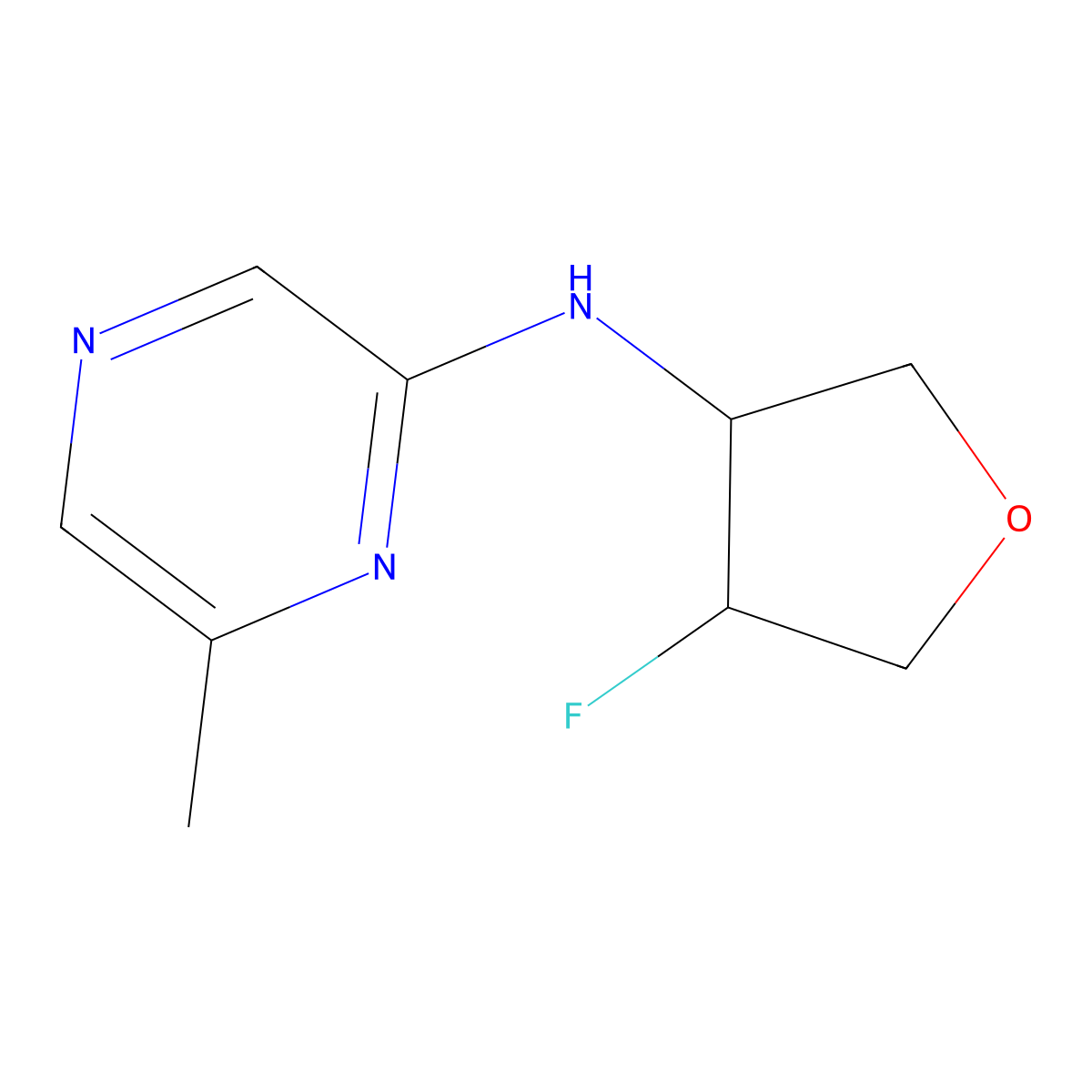 N-(4-fluorooxolan-3-yl)-6-methylpyrazin-2-amine molecular structure, CAS 2197454-99-0