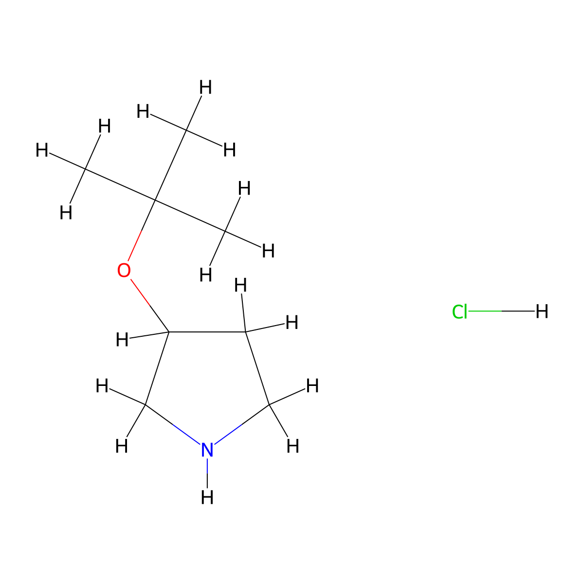 3-(Tert-butoxy)pyrrolidine hydrochloride molecular structure, CAS 2197481-93-7