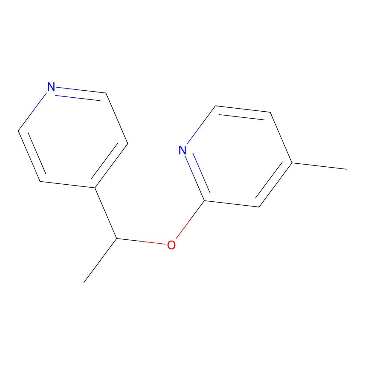 4-Methyl-2-[1-(pyridin-4-yl)ethoxy]pyridine molecular structure, CAS 2197491-81-7