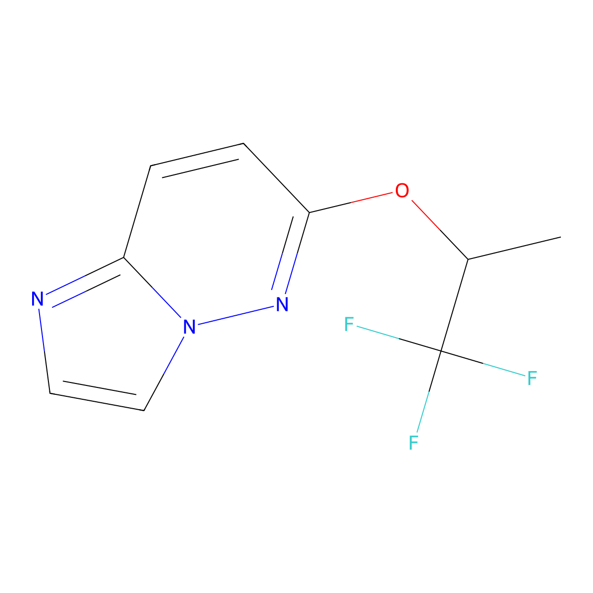 6-[(1,1,1-Trifluoropropan-2-yl)oxy]imidazo[1,2-b]pyridazine molecular structure, CAS 2197492-57-0