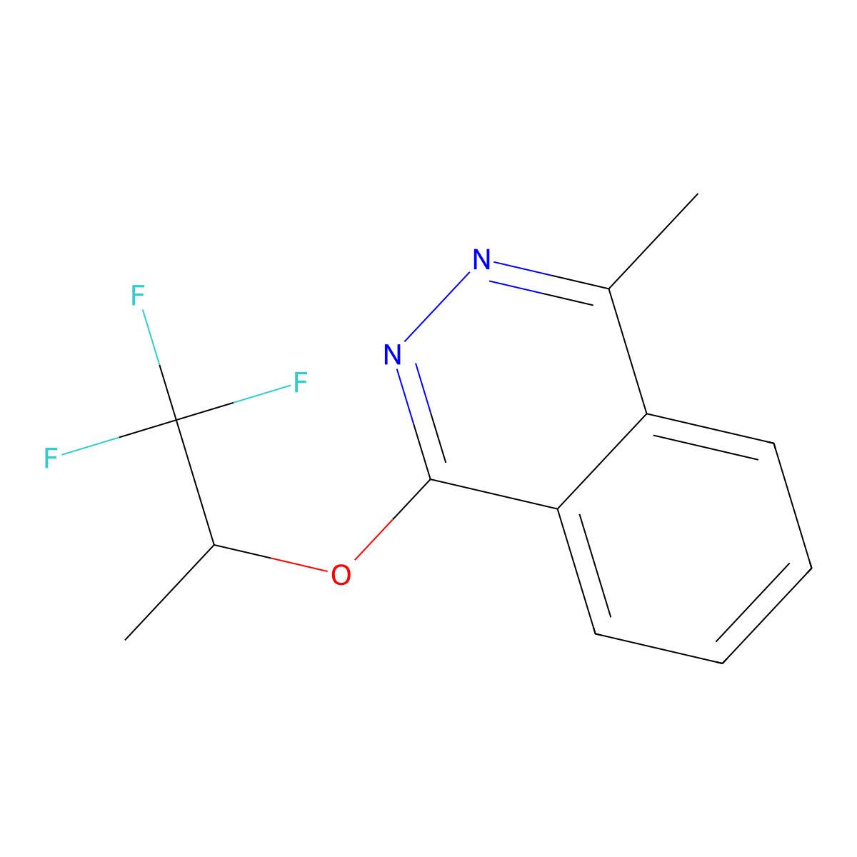 1-Methyl-4-[(1,1,1-trifluoropropan-2-yl)oxy]phthalazine molecular structure, CAS 2197496-97-0