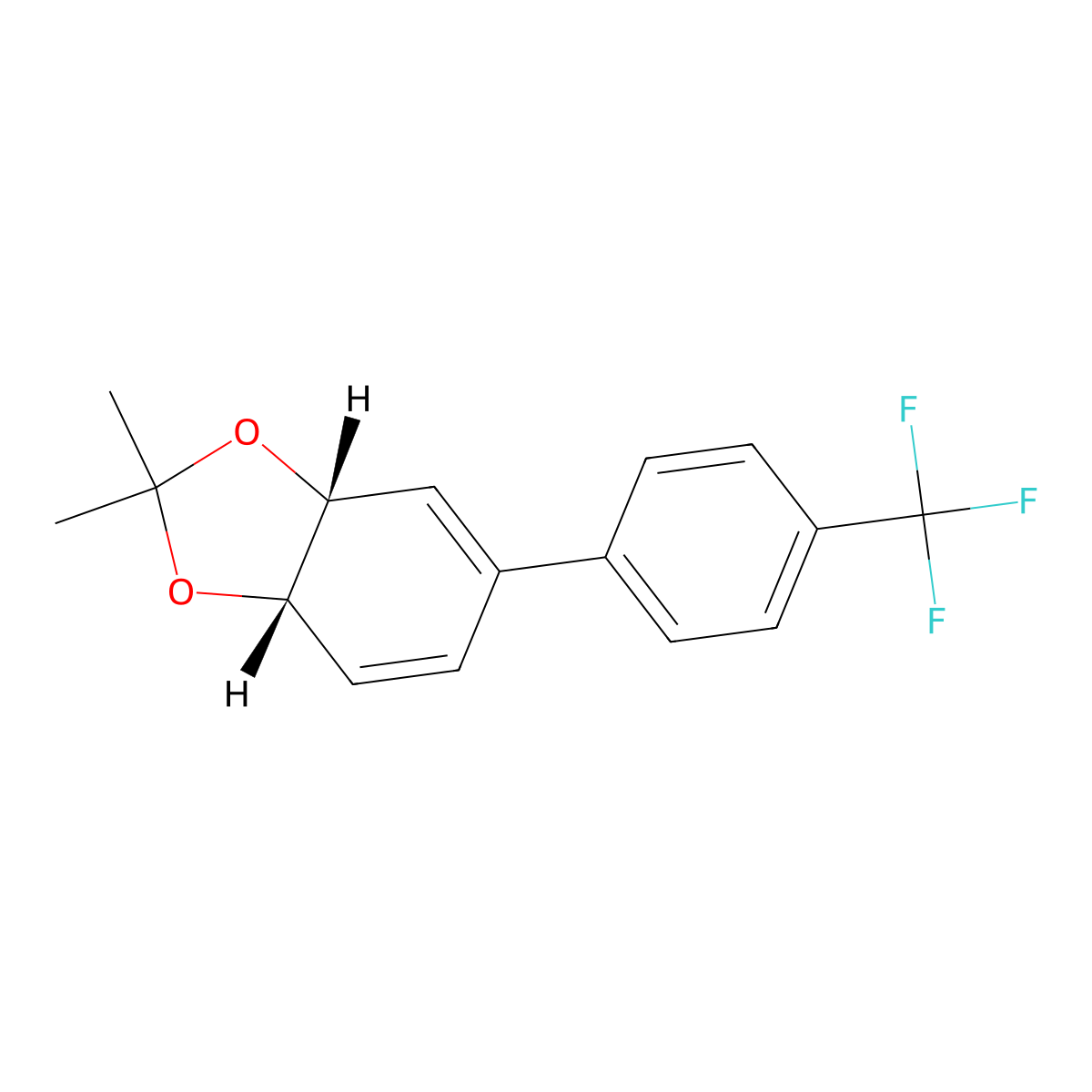 (3aR,7aS)-2,2-dimethyl-5-[4-(trifluoromethyl)phenyl]-3a,7a-dihydro-1,3-benzodioxole molecular structure, CAS 2197504-70-2