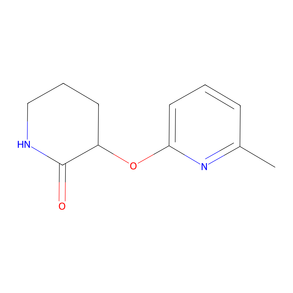 3-[(6-Methylpyridin-2-yl)oxy]piperidin-2-one molecular structure, CAS 2197523-19-4