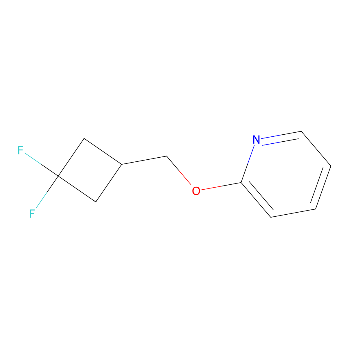2-[(3,3-Difluorocyclobutyl)methoxy]pyridine molecular structure, CAS 2197577-86-7