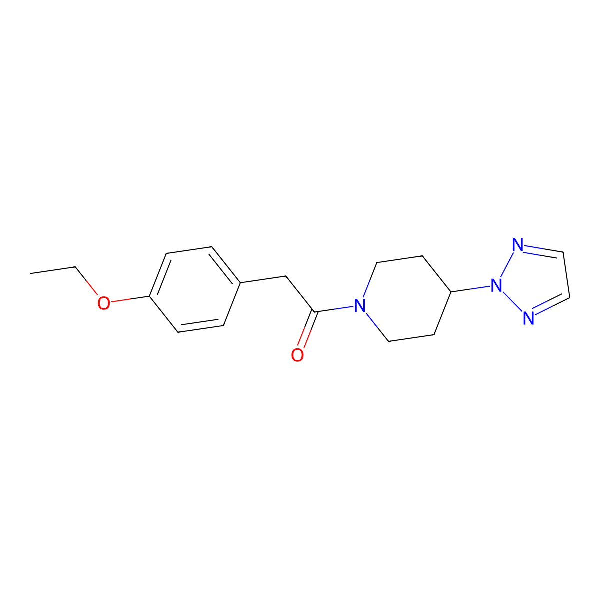 1-(4-(2H-1,2,3-triazol-2-yl)piperidin-1-yl)-2-(4-ethoxyphenyl)ethanone molecular structure, CAS 2197580-48-4