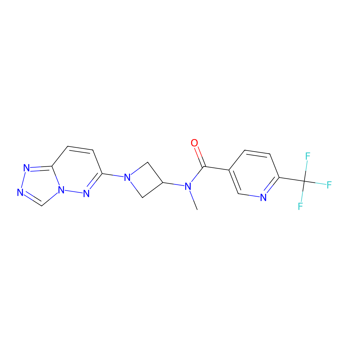 N-methyl-N-(1-{[1,2,4]triazolo[4,3-b]pyridazin-6-yl}azetidin-3-yl)-6-(trifluoromethyl)pyridine-3-carboxamide molecular structure, CAS 2197580-60-0