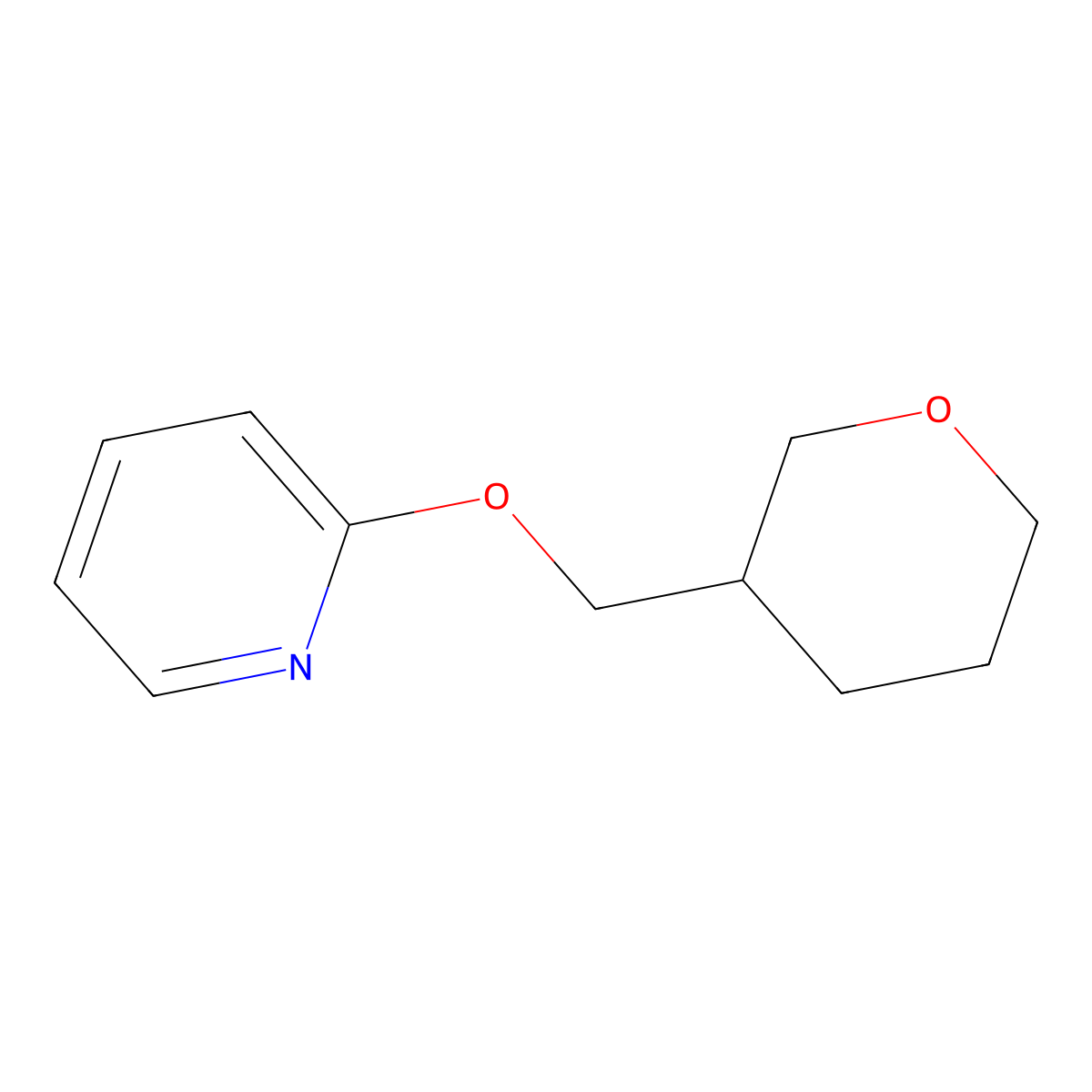 2-[(Oxan-3-yl)methoxy]pyridine molecular structure, CAS 2197600-63-6