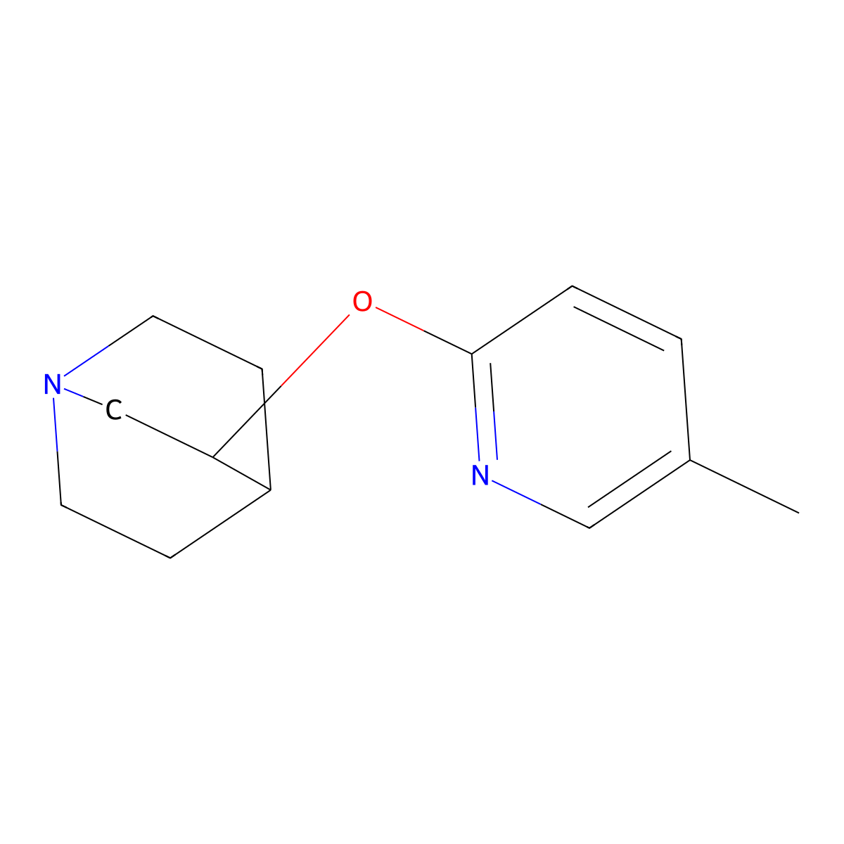 3-[(5-Methylpyridin-2-yl)oxy]-1-azabicyclo[2.2.2]octane molecular structure, CAS 2197600-96-5