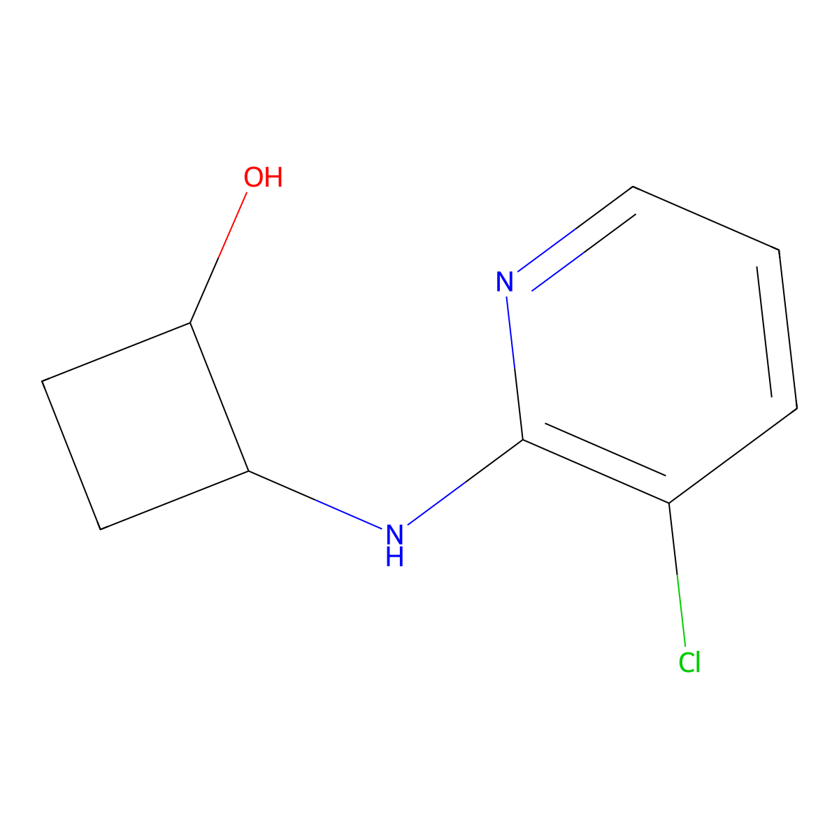 2-[(3-Chloropyridin-2-yl)amino]cyclobutan-1-ol molecular structure, CAS 2197600-98-7