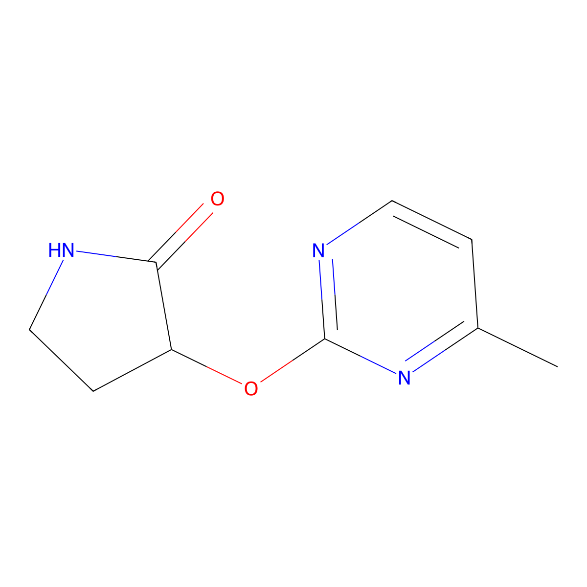 3-[(4-Methylpyrimidin-2-yl)oxy]pyrrolidin-2-one molecular structure, CAS 2197601-43-5