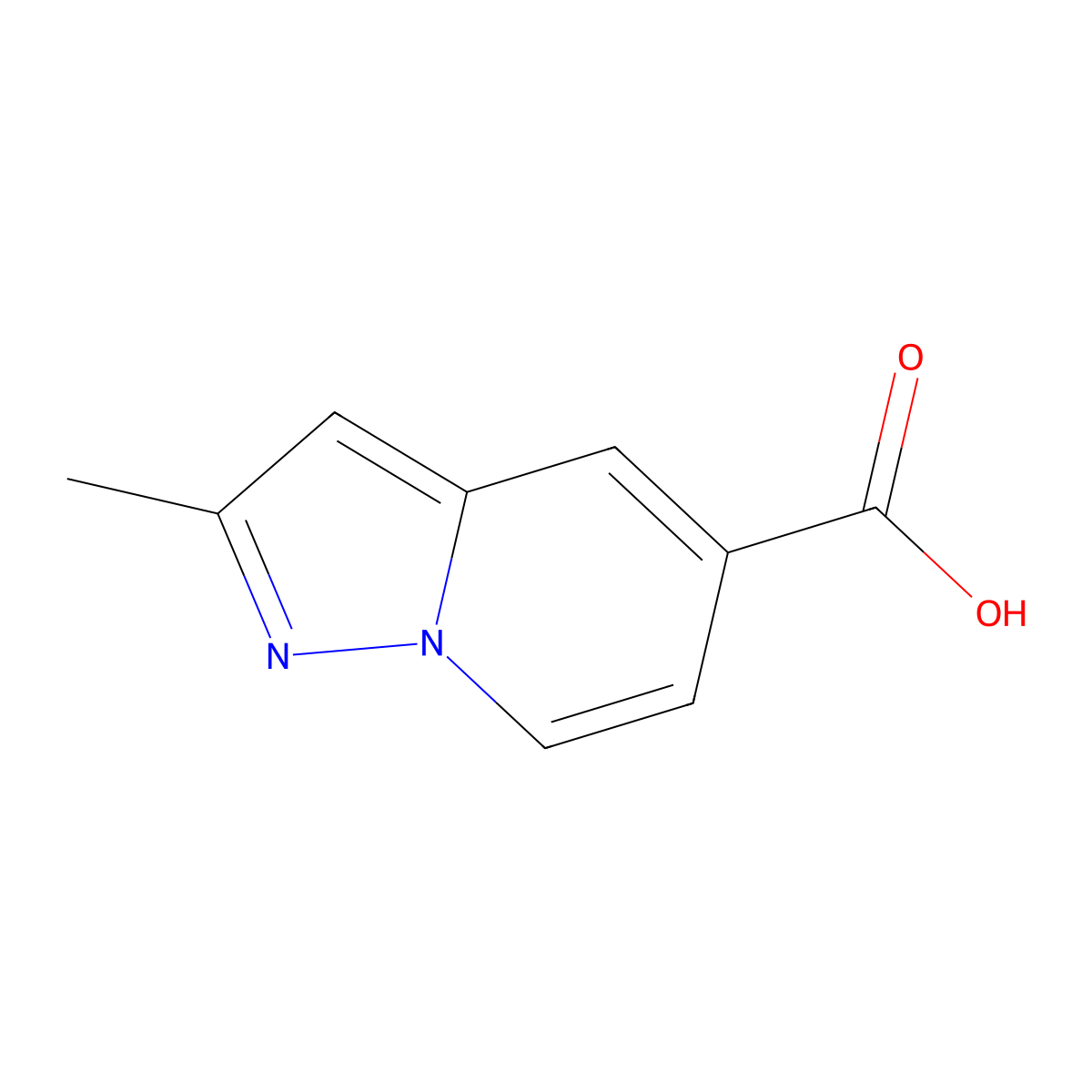 2-Methylpyrazolo[1,5-a]pyridine-5-carboxylic acid molecular structure, CAS 219761-99-6