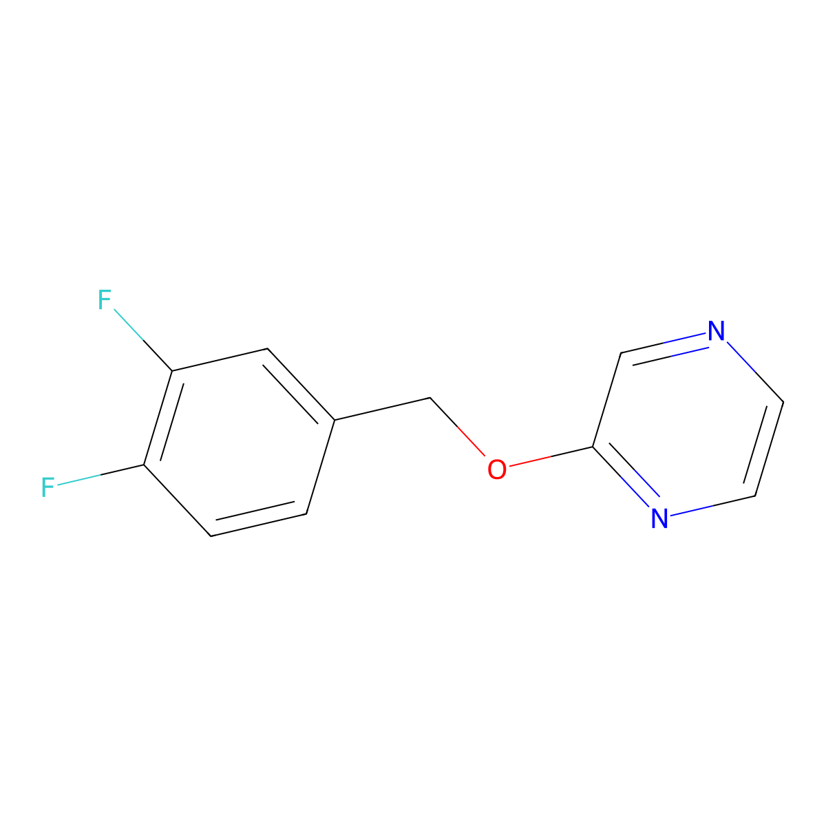 2-[(3,4-Difluorophenyl)methoxy]pyrazine molecular structure, CAS 2197610-24-3
