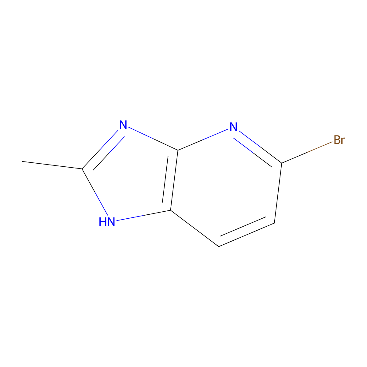 5-bromo-2-methyl-3H-imidazo[4,5-b]pyridine molecular structure, CAS 219762-28-4