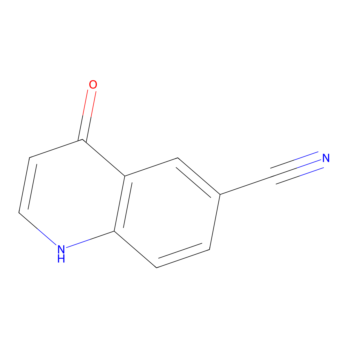 4-Hydroxyquinoline-6-carbonitrile molecular structure, CAS 219763-82-3