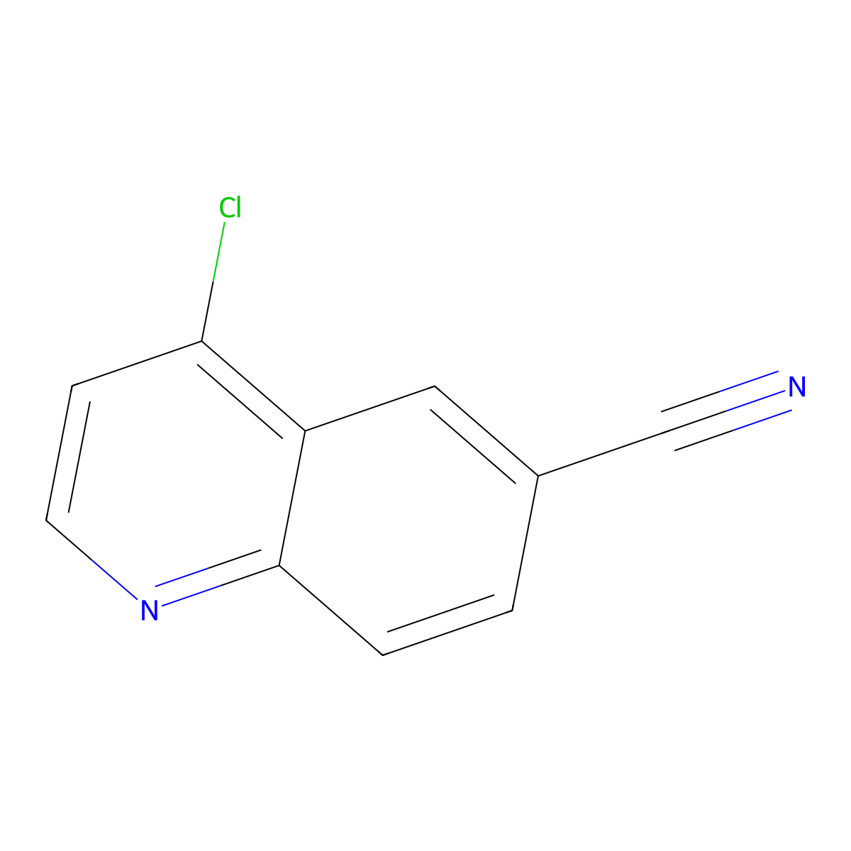4-Chloroquinoline-6-carbonitrile molecular structure, CAS 219763-83-4