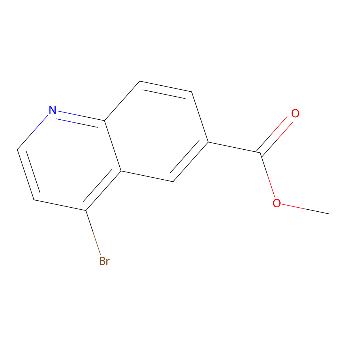 Methyl 4-bromoquinoline-6-carboxylate molecular structure, CAS 219763-85-6