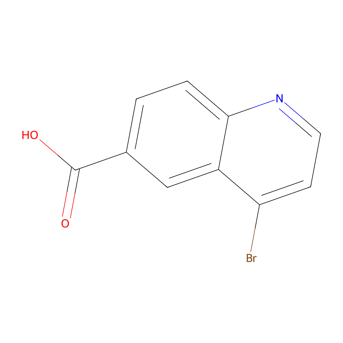 4-Bromoquinoline-6-carboxylic acid molecular structure, CAS 219763-87-8