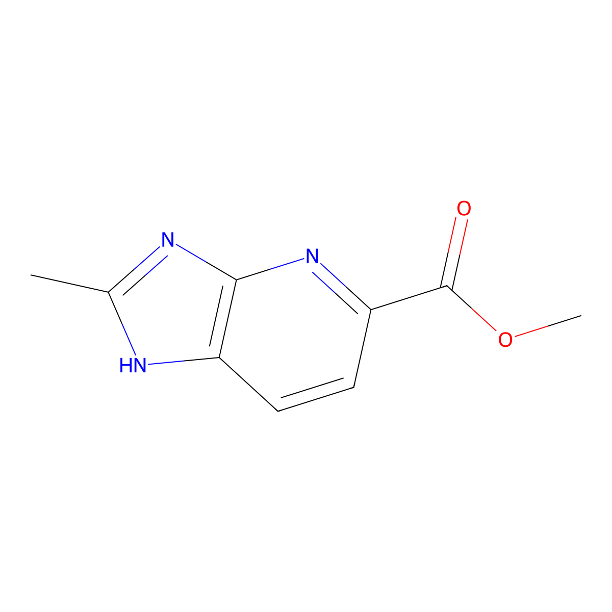 Methyl 2-methyl-3h-imidazo[4,5-b]pyridine-5-carboxylate molecular structure, CAS 219763-98-1