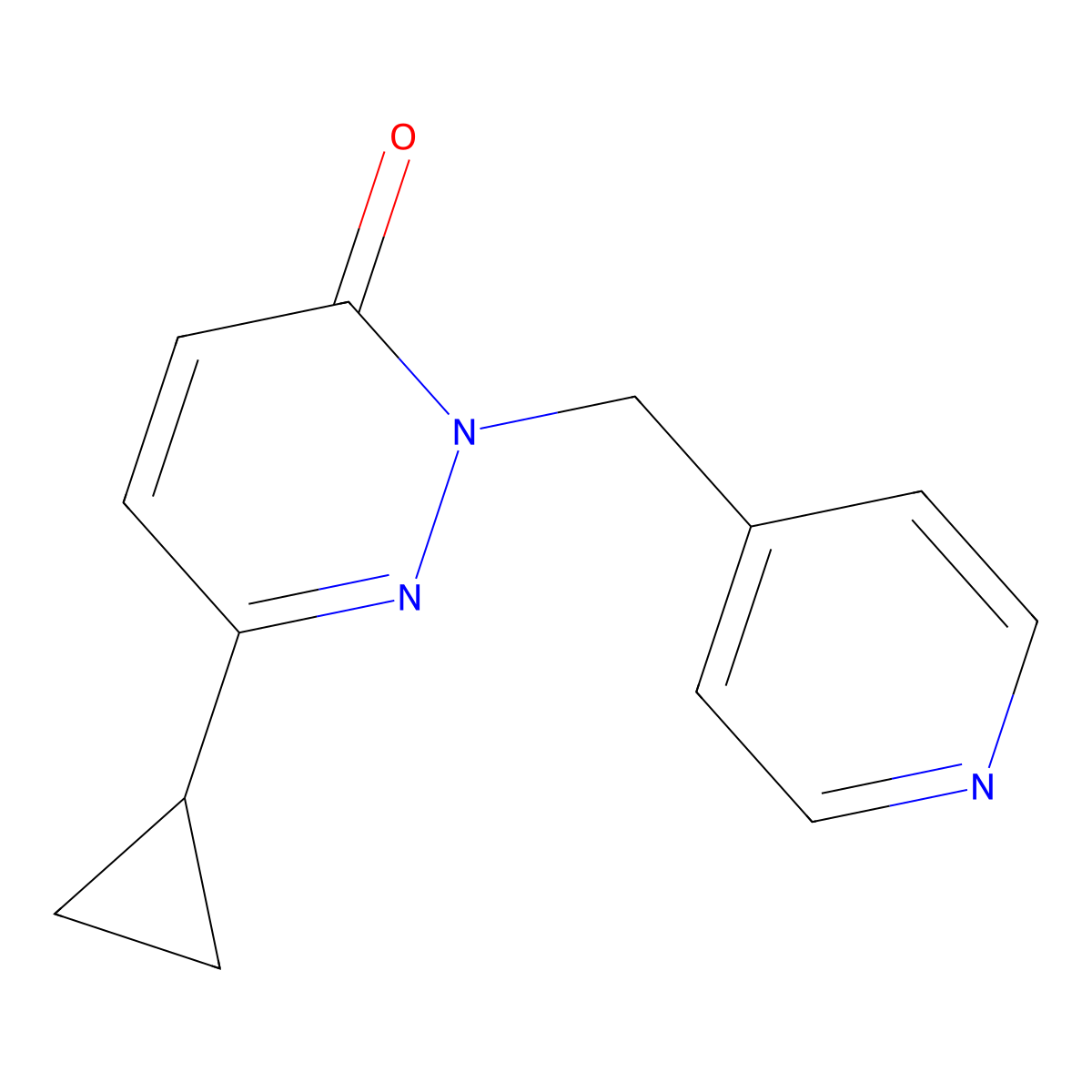 6-Cyclopropyl-2-[(pyridin-4-yl)methyl]-2,3-dihydropyridazin-3-one molecular structure, CAS 2197637-89-9