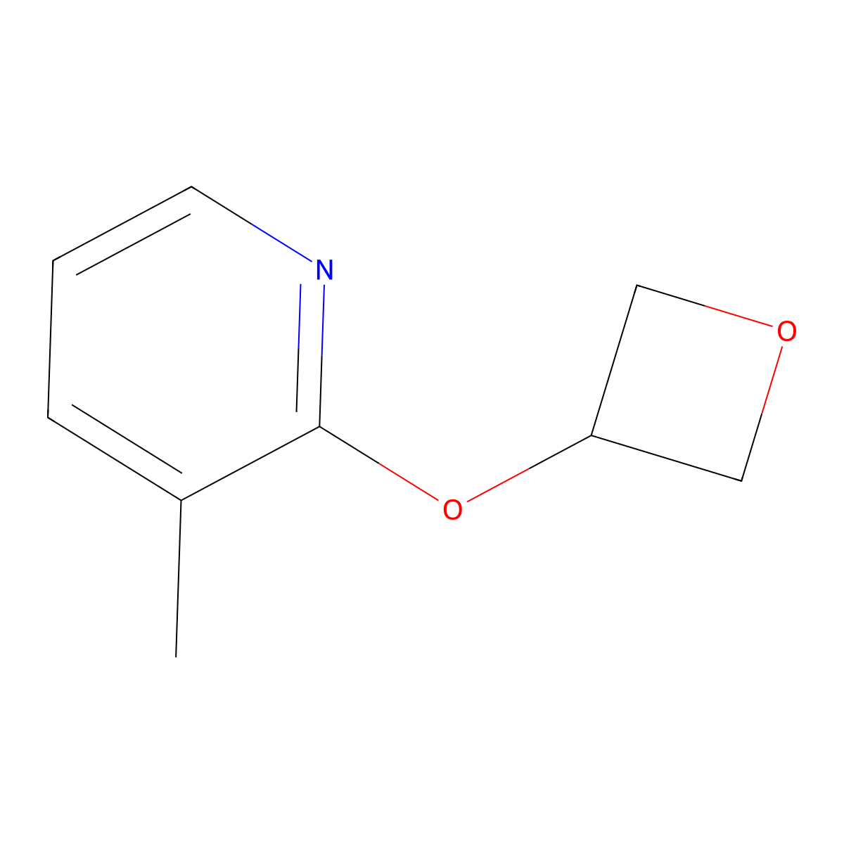 3-Methyl-2-(oxetan-3-yloxy)pyridine molecular structure, CAS 2197638-11-0