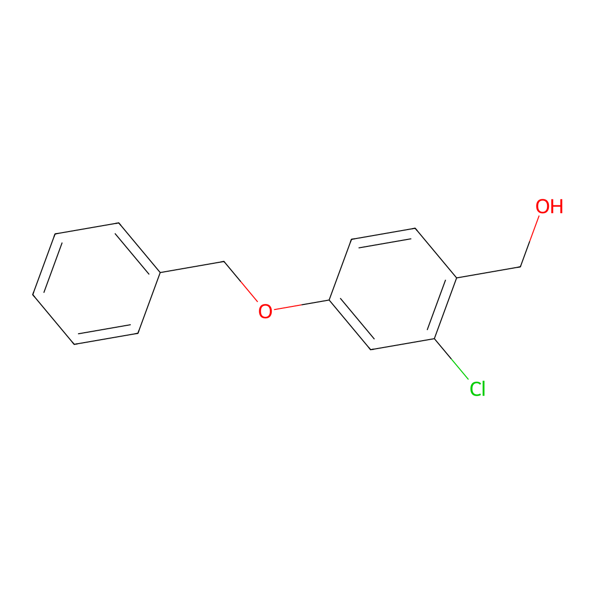 4-Benzyloxy-2-chlorobenzyl alcohol molecular structure, CAS 219764-60-0