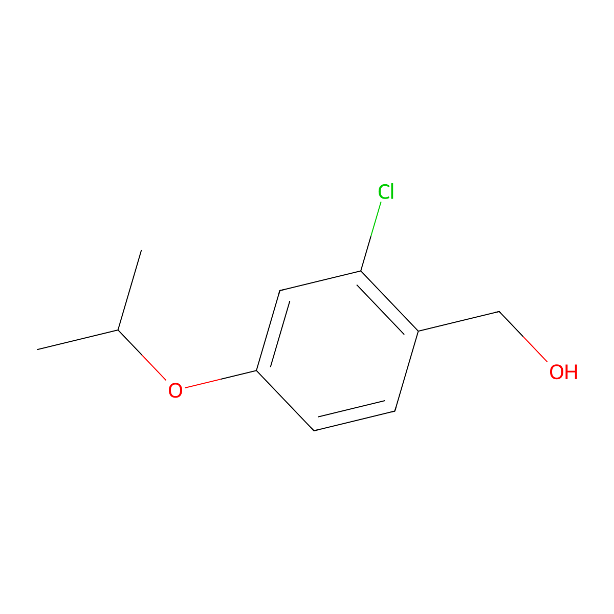 [2-Chloro-4-(propan-2-yloxy)phenyl]methanol molecular structure, CAS 219764-66-6