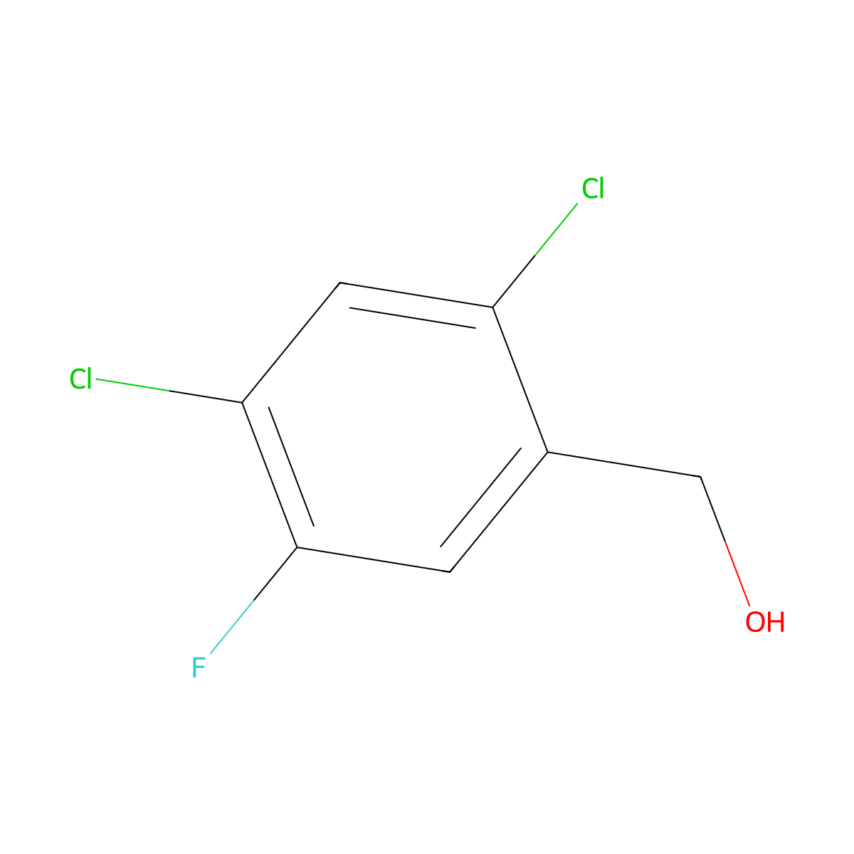 2,4-Dichloro-5-fluorobenzyl alcohol molecular structure, CAS 219765-56-7