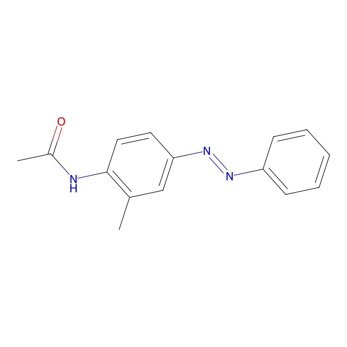 Acetamide, N-[2-methyl-4-(2-phenyldiazenyl)phenyl]- molecular structure, CAS 219765-80-7