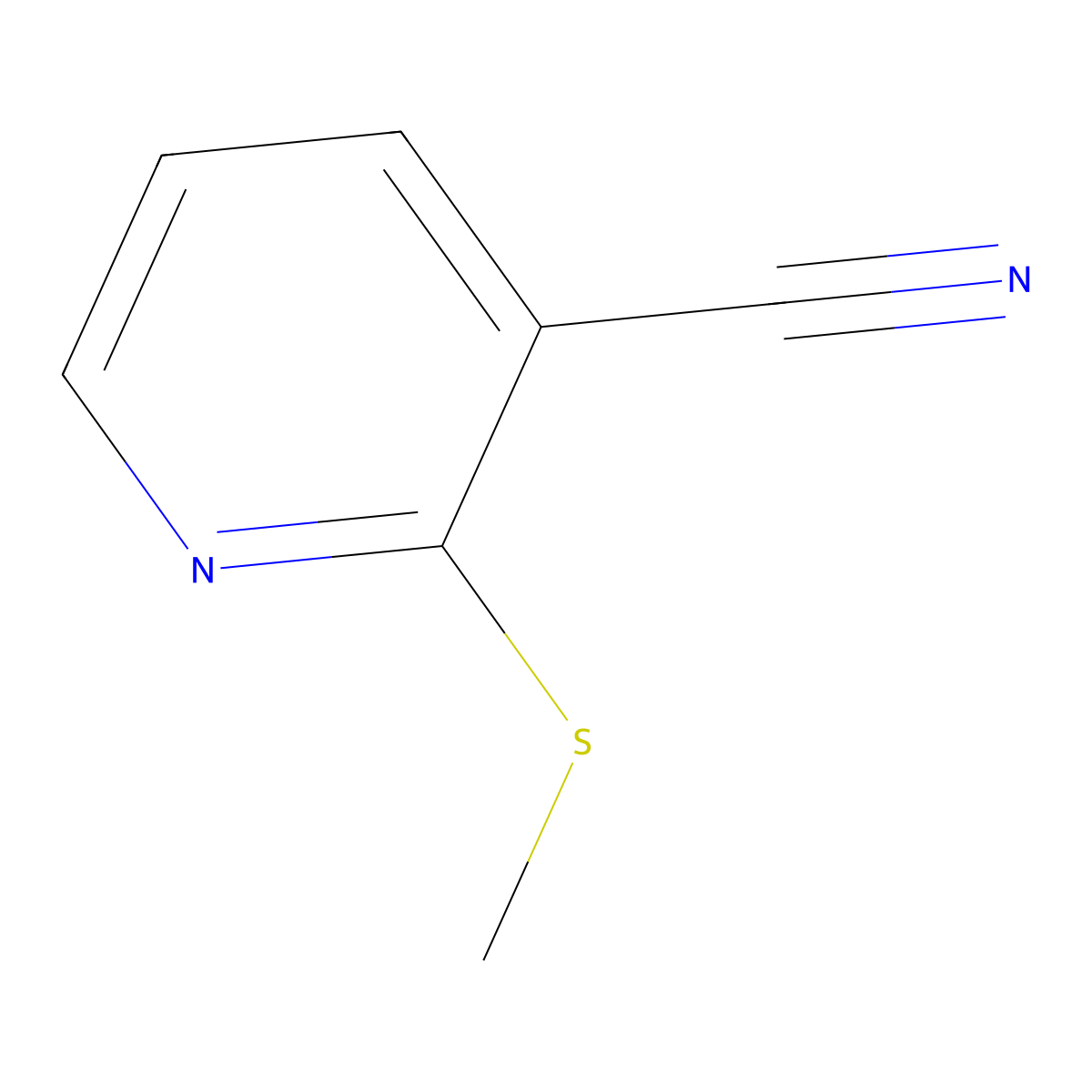 2-(Methylthio)nicotinonitrile molecular structure, CAS 219766-02-6